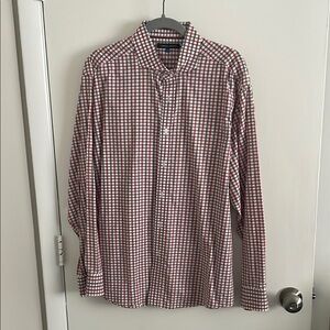 Men's Checkered Shirt - Red and White